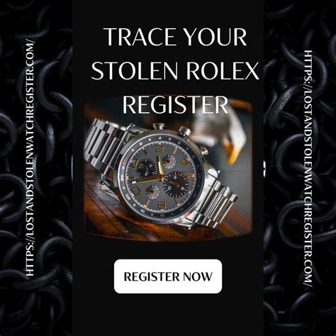 rolex als gestohlen melden|post rolex watch register.